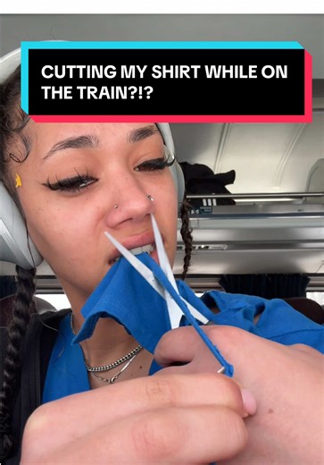 Cutting My Shirt on the Train: A Bold Fashion Move