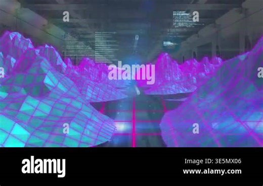 Animation of light spot and data processing over metaverse structures against computer server room. Computer interface and business data storage technology concept Stock Video Footage - Alamy