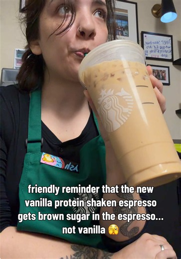 Starbucks Vanilla Protein Shaken Espresso has Brown Sugar in Espresso