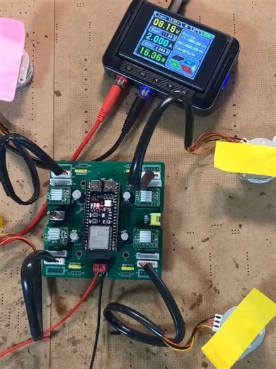 I'm testing four stepper motors.For some reason, seeing things like this really gets me excited. I'm using A4988 driver modules.The MCU is an ESP32-S3.When I used pins 35 and 36 for one of the motors, 💡 Got a design, programming, or electronics idea? Let’s bring it to life! Reach out to us on WhatsApp at 201080269003 and let’s make something amazing together. 🚀 #electronic #control #ElectroControl #engineering #smarthome #circuit #automation #pcbdesign #electronics