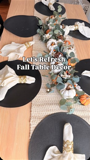 Easy and budget-friendly fall table decor refresh ✨ Linking all my...