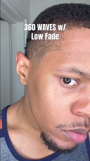 360 Waves 🌊 with Low Fade Haircut #barber #selfcut #360waves