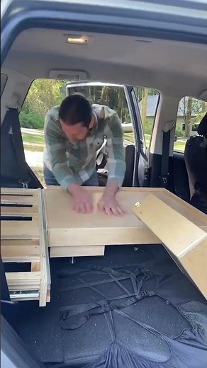 Camping in a RAV4? 😱 This amazing unit lives in the rear cargo area and quickly deploys into a bed!