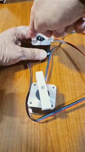 Stepper motor experiment used as generator