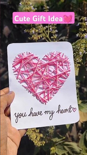 Viral Thread Card Idea💓 || Cute Gift idea💝 #shorts #diy #giftideas #craft #youtubeshorts #diycrafts