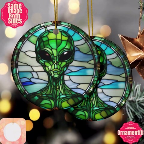 Alien Ornament Space Decor Sci Fi Christmas Gift Extraterrestrial Art UFO Theme Ornament Unique Keepsake - Etsy