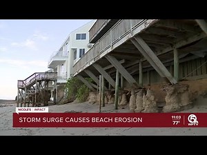 Storm surge from Nicole causes beach erosion on Hutchinson Island