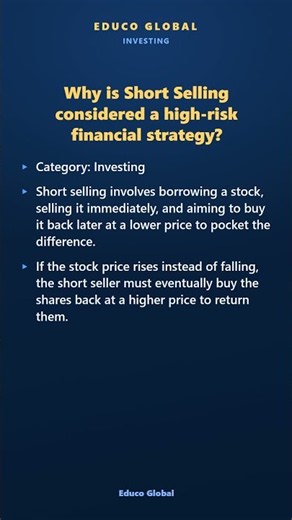 Why Short Selling Is Risky