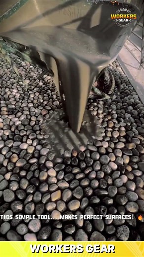 Smooth & Efficient Concrete Spreader Tool for Leveling and Finishing in Pebble Surface Flooring
