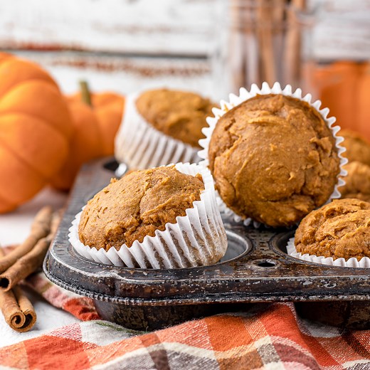 3 Ingredient Pumpkin Muffins | Entirely Elizabeth