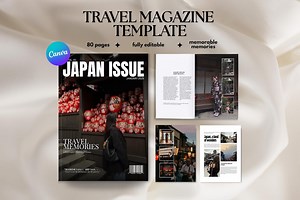 Editable Travel Magazine Template: Canva Layout, 80 Pages (A4 Digital Download) - Etsy Canada