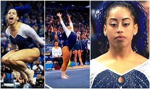 UCLA Gymnast Sophina DeJesus slays with amazing hip hop moves during floor routine!