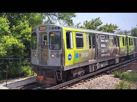 CTA Chicago Yellow Line Front View Howard ⇒ Dempster Skokie