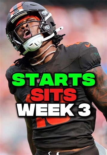 Starts & Sits Week 3 #browns #texans #nfl #nflnews #fantasyfootball | quinshon judkins fantasy