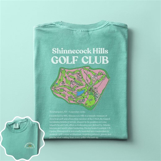 Vintage Golf Course Map T-shirt, Retro Golf Graphic Tee, Shinnecock Hills Golf Club Shirt, Golf Lover Gift, Comfort Colors Tee Shirt - Etsy