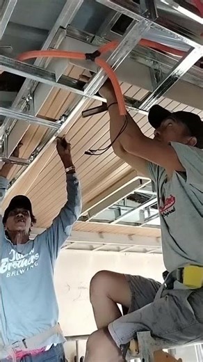 Installing PVC panels on the ceiling in the dining room, very elegant to look at#shortvideoviral #