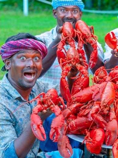 PART 01 AMERICAN LOBSTER | Huge Lobster Cooking & Eating in American Village | Lobster Seafood Feast in USA#fyp #viral #ForYou #Foodie #foryoupage @Village Cooking Channel