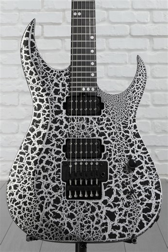 Schecter USA Sunset Extreme FR Electric Guitar - Satin Black/Silver Crackle