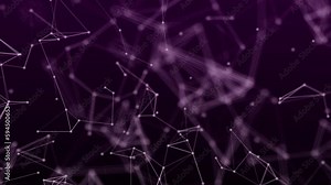 Purple Plexus Matrix and Network Animation Background (Seamless Looping 4K)