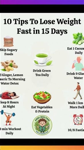 10 Tips to loose weight in 15 days