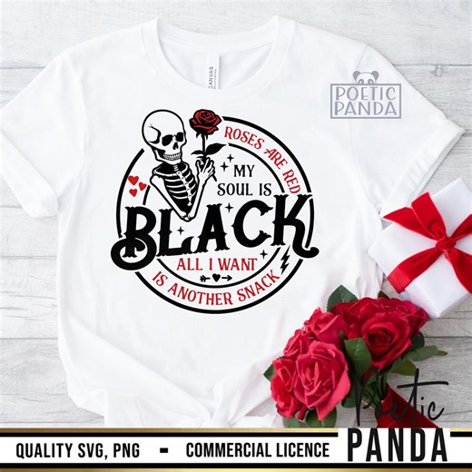 Les roses sont rouges, mon âme est noire, Svg Saint Valentin, Saint-Valentin drôle, Svg Galentines, Svg Be Mine, Svg Saint-Valentin gothique, Svg anti-valentin - Etsy France