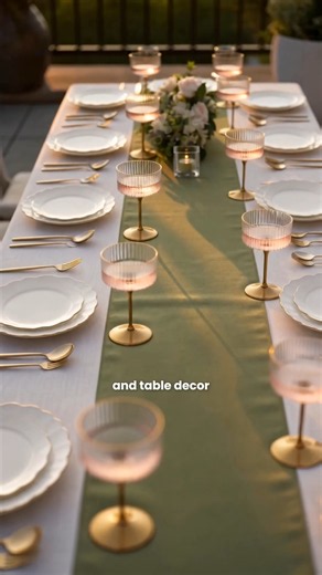 three moves and the table looks like you've done this a hundred times 🕯️ runner. chargers. napkins. done. comment TABLE below and we'll send it to you 👇 #TableclothsFactory #eventplanner #tablescape #dinnerparty #tablelinens