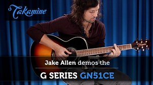 Happy Takamine Thursday! Here's Jake Allen with a demo of the Takamine GN51CE, part of our value-packed G Series. With deluxe appointments, solid-top construction and great performance features including a NEX cutaway and Takamine electronics system, the GN51CE is built to bring your music center stage. Features: solid spruce top, black walnut back & sides, Takamine TP-4TD preamp system with built-in tuner, 3-band EQ, and gain controls for rock-solid amplified performance and versatility. Specs 