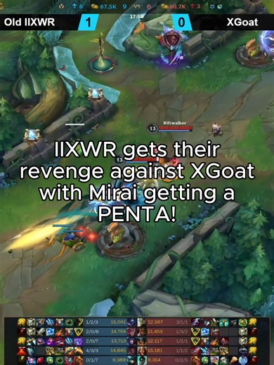IIXWR Revenge vs XGoat with Mirai Penta #WildRiftPH #WildRiftPH #leagueoflegends #fyp #guianggaming | Guiang Gaming