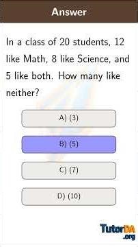 Solve word problems using Venn diagrams in 30 sec #shorts #math #tutorda