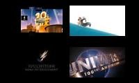 Mix of 4 videos from youtube : Logos Attack 20th Century Fox