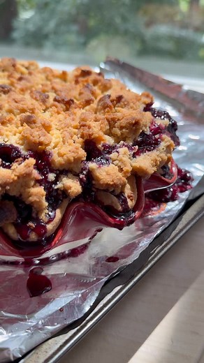 Amelia Sewell on Instagram: "Homemade Blueberry Pie with a Double Crumb Topping Recipe🫐🥧 What’s your favorite pie flavor?! Blueberry Pie with a Double Crumb Topping printable recipe link in bio or on www.ameliaisnotachef.com INGREDIENTS Crust (makes 2 crusts) * 1 stick of butter (I used salted), chilled and cut into large chunks * 1/2 cup vegetable shortening or lard, chilled * 2 1/2 cups flour, plus extra for rolling * 1 1/2 tablespoons sugar * Ice water (only use enough to moisten dough- pre