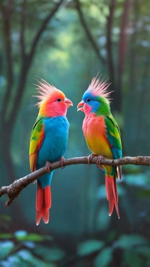 Tropical Love✨♥️: A Vibrant Dance of Exotic Birds | Nature Chirps#naturelovers #naturechirpsofficial