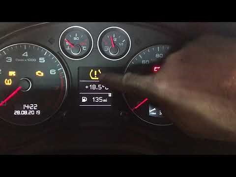How to reset TPMS tyre pressure warning light on Audi vw group