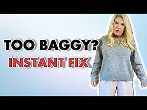 EASY STYLING TECHNIQUE TO MAKE AN OVERSIZED SWEATER LOOK FLATTERING