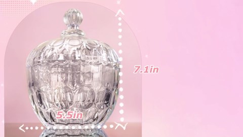 kanpura 2 Pcs Extra Large Body Powder Puff and Container Clear 6 Inch Body Powder Puff and Crystal Container for Baby Women Reusable, Washable, Wet and Dry Makeup