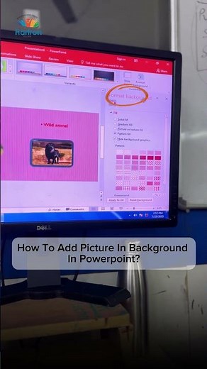 Picture in Background | MS PowerPoint | Hartron Skill Centre Sonipat