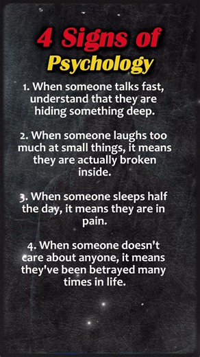 Psychology Facts Hidden Signs of Mental Pain & Emotions 🧠 #psychologyfacts