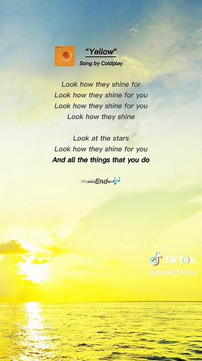 Yellow - Coldplay Song Lyrics