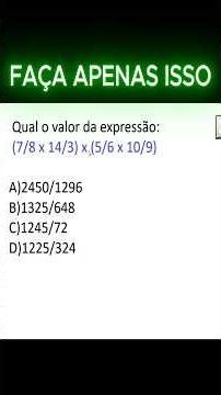 Expressões Numéricas Descomplicadas Aula Completa #enem #matemática #olimpiadasmatematicas