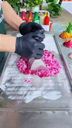 Refreshing Dragon Fruit Ice Cream 🍦💗 #shorts #satisfying #food