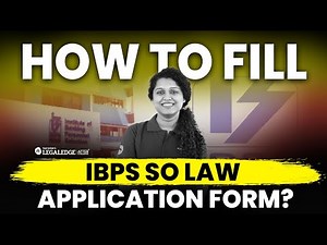 How to fill IBPS SO Law 2025 Application Form? | Step-by-Step Guide