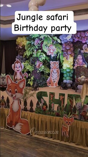 Wild Jungle Safari Birthday 🐒🐅🐼 Hacks for Kids 2025! 🦁 🐍🐘| Occasion Vlogger | occasionz.in | balloon
