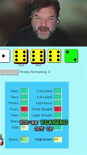 Mastering Yahtzee: The Crucial First Roll #shorts