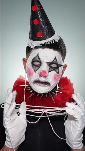 Yarn makeup trend but make it clown | tutorial / transformation