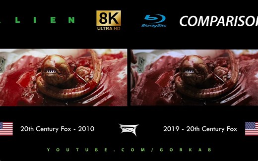 【画面对比】《异形》2010年蓝光碟1080P vs 2019年4K蓝光碟HDR