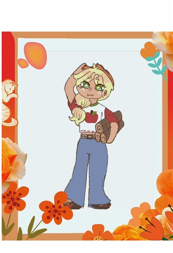 Applejack Human Fanart in My Unique Art Style
