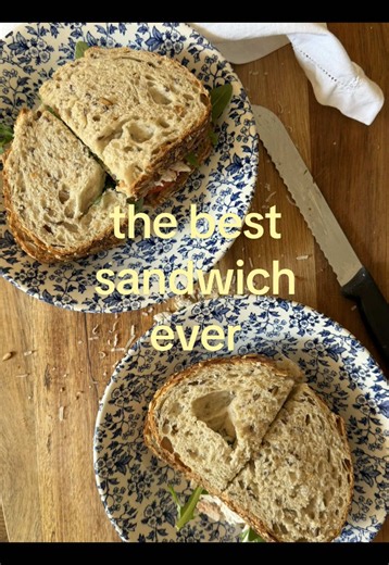 Loaded sourdough sandwich with rotisserie chicken — easy lunch