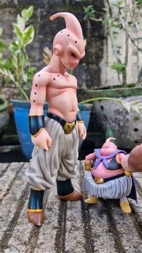 Majin Buu Doesn't Like Weak Little Goku And Trunks #goku #actionfigures #dragonball