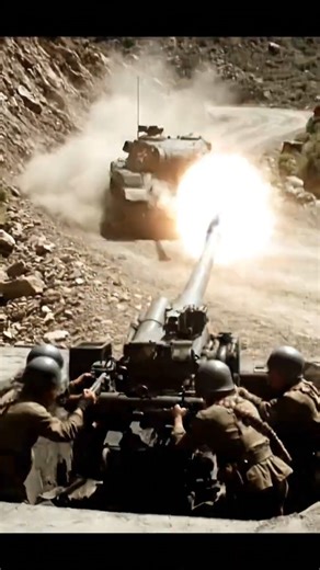 North Korean T-34/85 vs US 105mm Howitzer (Osan, 1950)