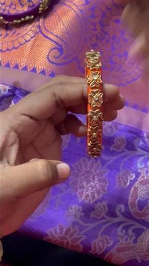 Elegant Orange Thread Bangles Bridal Set #threadbangles #beautifulbanglesdesigns #bangles